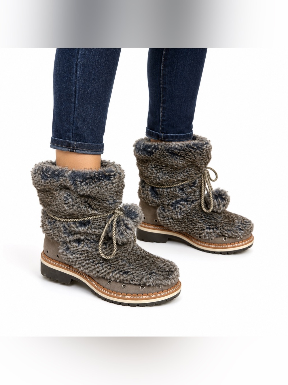 Sam Edelman Taupe Faux‎ Fur Slip-On Accent